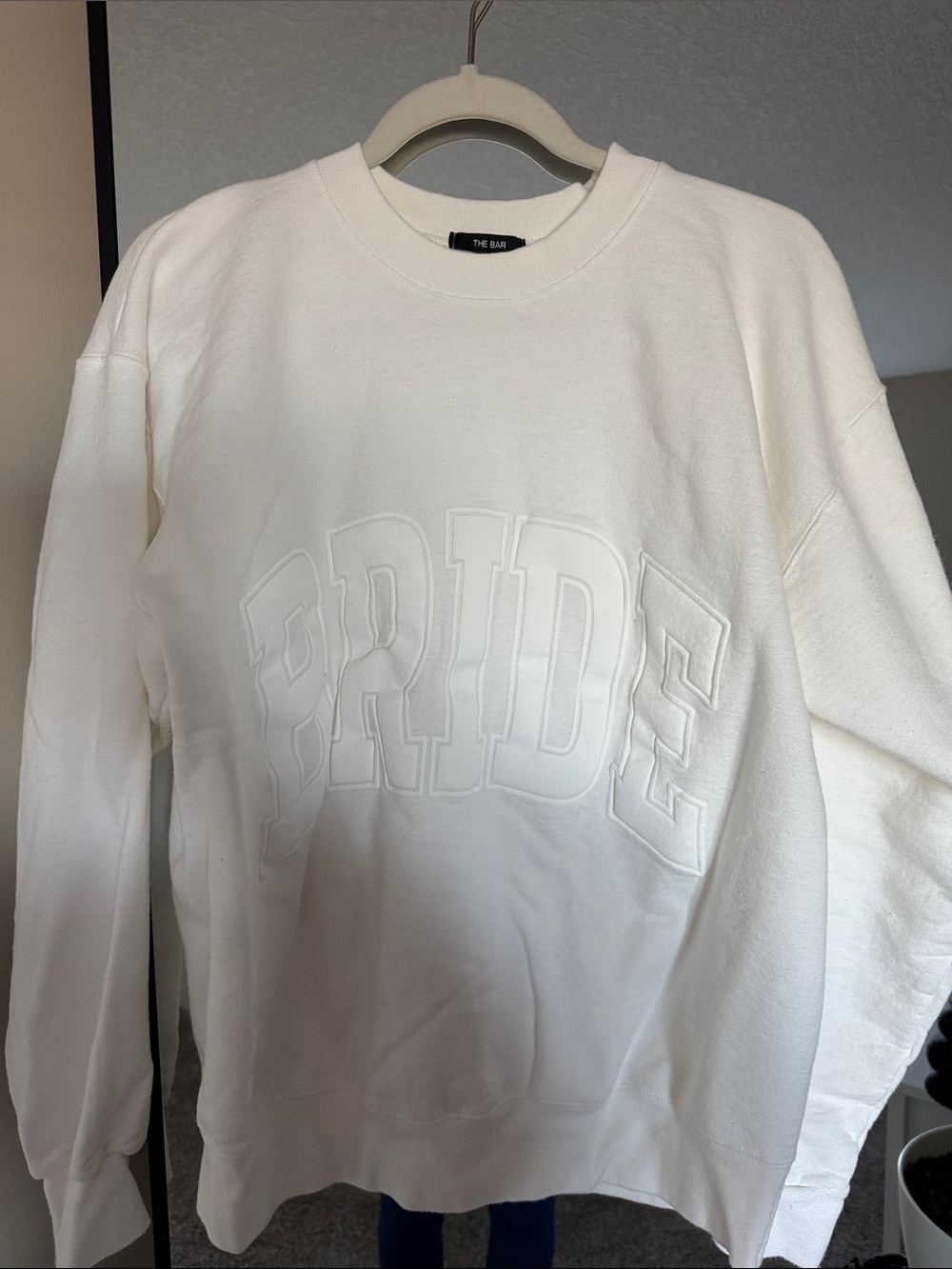 The Bar white 'BRIDE' Crewneck Sweatshirt